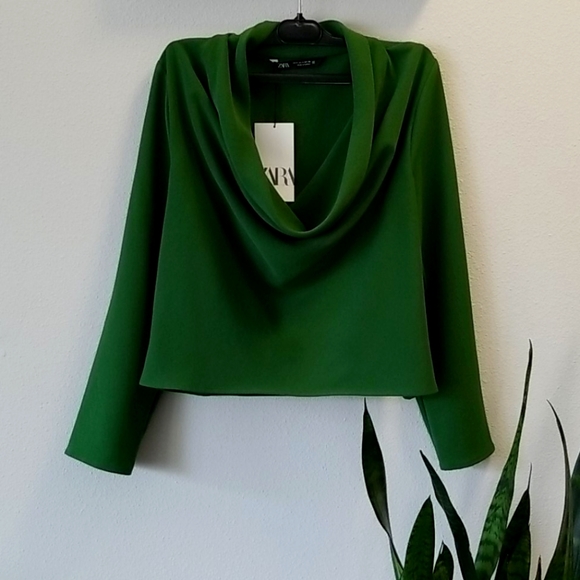 Zara Tops - ZARA Cowl Neck Blouse